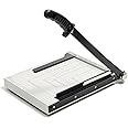 JIELISI A4 Metal Guillotine Paper Cutter Cutting Performance up to 10 Sheets,12 Inch Cut Length Manual Heavy Duty Guillotine Paper Trimmer with Safety Guard and Blade Lock，For Paper Photo Picture Card