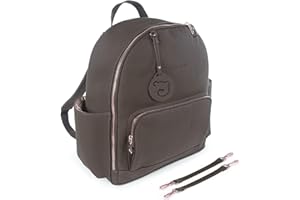 Pasito a Pasito. Zaino London Borsa Pannolino Ampia per Sedia da Passeo. Design comodo e versatile con manici per appendere al passeggino o alle cinghie per portare alla schiena. Colore marrone