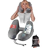 FLOWZOOM Inflatable Neck Pillow in Smaller Women's Size, Neck Pillow Aeroplane Inflatable Neck Pillow Travel Neck Pillow for 