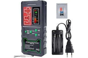 BOROCO Testeur de relais 12 V 24 V, testeur de relais automatique, testeur de relais électronique automobile, outil de diagnostic de vérification de batterie