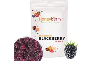 HONEYBERRY Liofilizowana BlackBerry Whole (100 g), bez dodatku cukru, 100% naturalna, bezglutenowa, przyjazna dla wegan