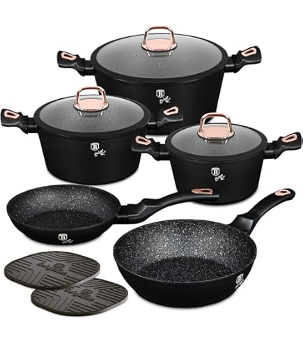 Berlinger Haus Batterie De Cuisine 15 Pièces Edition Metallic Line Rose