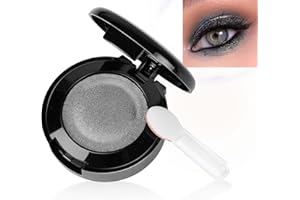 LOPHE Fard à Paupières à Paillettes - Haute Pigmentation & Micro-Paillettes - Texture Ultra-Doux Longue Tenue 24H - Idéal Débutants/Voyage - Vegan - 1.5g - Gris