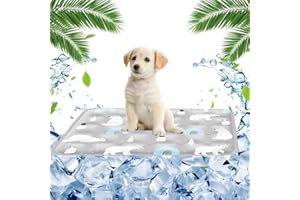 FFTANXS Dog cooling mats 40 X 50cm,Cooling mat for dogs,Cooling mat,Pet cooling mat,Non-toxic Gel,Scratch-resistant,Suitable for small dogs and cats,Cool mat perfect for hot summer day(Penguin)