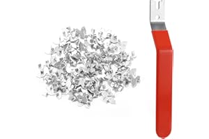 TINOALY Glazier Point Driver Tool with 150 Push Points, Picture Frame Glazing Point Driver for Framing Glass, Pictures, Cross Stitch Artwork Mounting & Securing