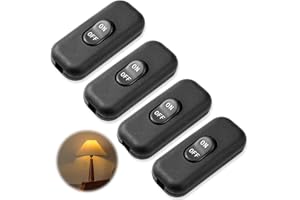 COEKI Lot de 4 Interrupteur Bipolaire, 6A 250V Interrupteur Lampe de Chevet