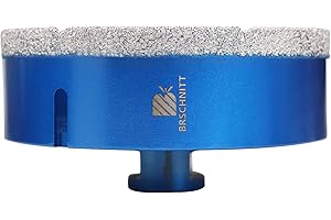 Broca de diamante de 125 mm, BRSCHNITT 1 pieza M14 Sierra perforadora de diamante soldada al vacío para baldosas, gres porcelánico, cerámica, mármol, granito, perforación, adecuada
