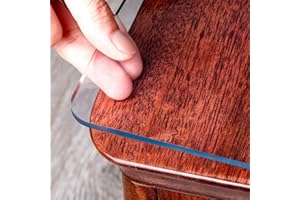 Royhom Mantel PVC Transparente 2mm, Protector Mesa Transparente, Plástico Protector Mesa Impermeable y Antimanchas Ideal para Comedor, Cocina y Oficina (70 x 120 cm)