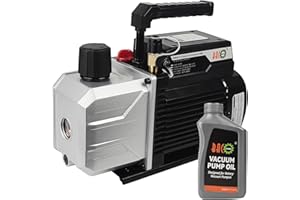BACOENG 4,5CFM Pompe à vide, 1/3 HP Pompe à Un Étage 1440r/min pour Automobile Réparation CVC Maintenance de Réfrigération Dégazage de Résine