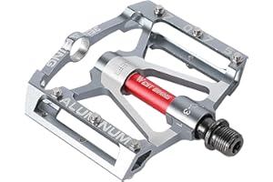 ENJOHOS Bike Pedals 3 Sealed Bearing Non-Slip CNC Aluminium Lightweight Pedal Wide Platform Flat Anti-skid Bicycle Pedals for MTB,Road Bike,BMX,E-Bike9/16" 1 Pair/2 Pcs