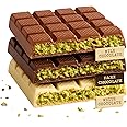 Velafee Dubai Chocolate Bar Pistachio Kunafa Variety Pack of 3 (Milk, White, Dark) 240g, Viral Dubai Pistachio Chocolate Kit, Premium UAE Milk Chocolate Bar Set