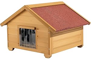 WILTEC Caseta pequeña para Gatos casa hogar Impermeable Aislado Exterior para jardín