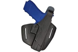VlaMiTex B9 Funda para Pistola Glock 17 19 22 23 25 31 32 37 38 44 45 48, para cinturón, de Piel 100%, Apta para Gen 5