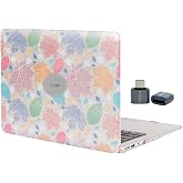 McStorey MacBook Air M1 Kılıfı A2337 A2179 A1932 Uyumlu 13.3 İn&ccedil; Premium Vinleks Deri Kaplama Pastel Yaprak Desenli Hard Case