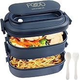 OITUGG 2 Layer Lunch Box &ndash; 1500 ml Lunch Box &ndash; Bento Box with 3 Compartments and Cutlery &ndash; Lunch Boxes for Adult, Designed 2
