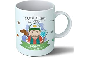 Planetacase - Taza Cazador - Regalo Original - Cerámica 330 mL - Taza Desayuno Apta para Microondas y Lavavajillas - Resistente a Lavados