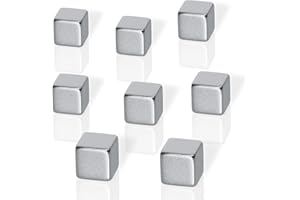 ‎SIGEL Sigel B3101 Neodym-Magnete BeBoard, Würfelmagnete im XL Format, gut zu greifen, extrem stark, 8er-Set, silber, für Glas-Magnettafeln, Whiteboards, Kühlschränke