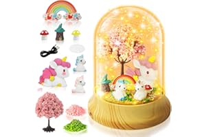 CS COSDDI Unicorn Gifts for Girls Age 3-9, Craft Kits for Kids Age 3-8 Unicorn Toys Girls Birthday Presents, Toys for 3 4 5 6 Olds Make Your Own Night Light Birthday Christmas Gifts for Kids