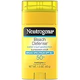 Neutrogena Beach Defense Sunscreen Stick with Broad Spectrum SPF 50+, Lightweight Water-Resistant Sunscreen with Oil-Free & P
