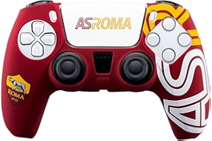 QUBICK Controller Skin AS Roma 3.0 per PlayStation 5 (PS5): Guscio in Silicone e Uno sticker per Personalizzare Il Touch Pad