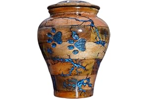 EMPORIUM CRAFTS Urne funéraire en bois personnalisée pour cendres d'animaux de compagnie - Grande urne en bois pour cendres de chien - Petite urne en bois pour cendres d'animaux de compagnie (petite taille, 45,4 kg)