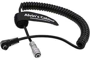Alvin's Cables Rechtwinkliges DC Stromkabel für BMPCC4K BMPCC 4K Blackmagic Pocket Cinema Camera 4k