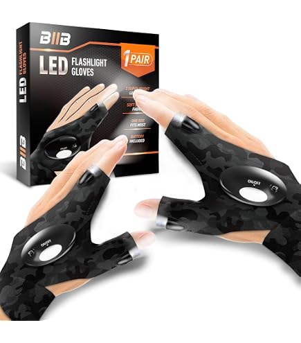 Xerteam Gants Et Cravate LED – 23,5 Cm, 6 Modes Clignotants, 5 Couleurs – Piles CR2032 Incluses – Pour Noël, Halloween, Cosplay, Fêtes