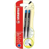 STABILO Easy Start - Ricariche Blu Per Penna A Sfera 0,5 Mm - Confezione Da 12 Cartucce
