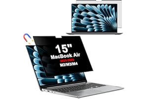 HeeYeal Magnético Filtro de Privacidad para MacBook Air 15 Pulgadas 2025 2024 2023 (M4/M3/M2), Anti Luz Azul, Antirreflectante, Protector de Pantalla de Privacidad Extraíble para MacBook Air 15"