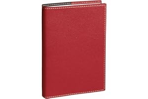 Quo Vadis - Agenda année scolaire - 2024-2025 - Textagenda - Journalier - Français - Club - Rouge - 12 mois de septembre à août - 12x17 cm - Papier Clairefontaine blanc - Fabrication française