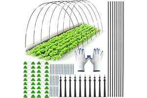 TUTAMAZ Lot de 30 tunnels pour plantes - En fibre de verre - Pour bricolage - Arches de tunnel surélevées - Avec enrobés - Pour jardin, plantes, fruits, légumes