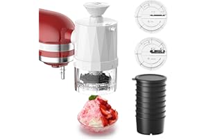 TPGSING Accessorio Tritaghiaccio per KitchenAid Robot da Cucina, Tritaghiaccio con 8 Stampi per Ghiaccio, Macchina per Coni di Neve per KitchenAid accessoriocon Lame Grosse e Fine Sostituibili