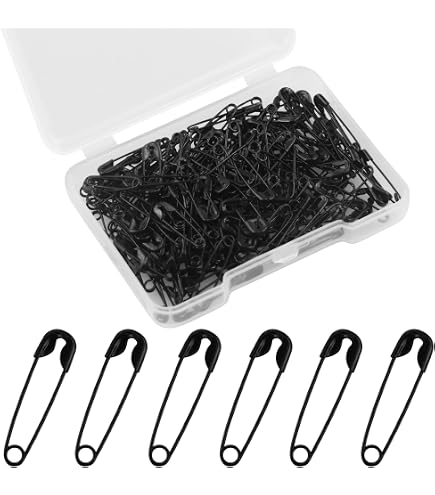 250 Spille Da Balia Nere Piccole 19mm, In Acciaio Inox Nichelato, Con Custodia Trasparente, Per Cucito, Artigianato, Gioielli Fai Da Te, Fermagli Per Vestiti E Sciarpe