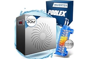 TRETMANN NEU - Poolex MAG4 R Mini Poolwärmepumpe Titan Wärmetauscher [patentierte NO-Frost Technologie] extra Effizient & Schnellaufheizend bis zu 30m3 poolheizung Pool wärmepumpen Luft