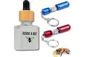 Revive a Bee Gift Box, 2 x Bee Revival Kit Keyrings, 1x Refill Bottle & Plantable Seed Paper, Gift For Eco-Conscious Nature Lovers