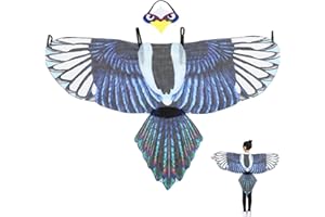 AMOSFUN Kids Bird Wings Halloween Eagle Bird Wings Masks Halloween Cosplay Costume Owl Dress Up Costume Accessory