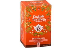GENERICO English Tea Shop® | Tè Nero Biologico Chai alle Spezie | Chai Black Tea Spiced | Tè Nero Speziato Chai - 20 Bustine di Tè (40 Gr) | Tè BIO e Spezie Indiane Chai