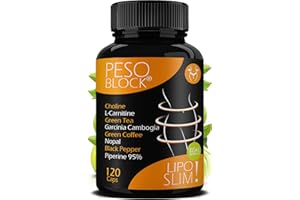 BESWISS PESO BLOCK LIPO SLIM 120 Capsule Bruciagrassi Potenti Uomo Donna | Integratore Dimagrante per Perdere Peso | Top per Pancia Piatta, Addome, Gambe e Glutei