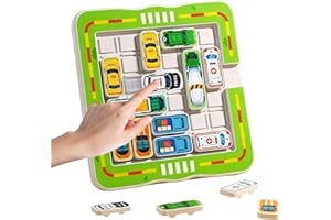 SPERMUOY Parkspiele, Auto Spielzeug Stauspiel Logikspiel mit 750 Levels,Rush Hour Spiel Stauspiel Ausparken Spiel Auto Spiele Geduldspiel Denken Puzzle Kinderspiele ab 3-10 Jahren