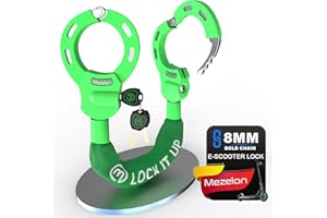 MEZELON Antifurto Bici | Antifurto Monopattino Elettrico, Catena Lucchetto (4 Colori) Ideali per Biciclette, Scooter Elettrico, Moto