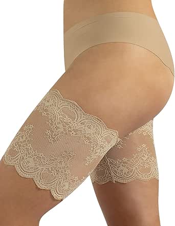 CALZITALY Bande Contro Lo Sfregamento Delle Cosce | Fasce Elastiche Anti-Irritazione  | Pizzo Floreale | Curvy Collection By Made In Italy | : Amazon.it:  Abbigliamento