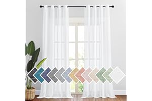 PONY DANCE Nowoczesne zasłony do salonu, 2 sztuki w zestawie, bardzo długie zasłony do salonu i na drzwi balkonowe, dekoracyjne, na przelotkach, białe, półprzezroczyste, 280 x 140 cm (wys. x szer.)