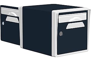 CBOUTIC Boite aux Lettres 2 Portes Gris Anthracite-Blanche - CREASTUCE-07-DF