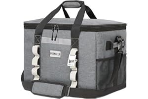 INSMEER Borsa Termica Pieghevole da 48 L/25 L, 65/32 Can, Borsa Termica da Picnic, borsa frigo, impermeabile, per Escursioni, Picnic, Auto, Shopping