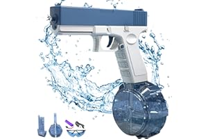 HLJS Electric Water Pistol for Adults and Children, Super One-Touch Electric Water Gun 434 CC + 58 CC Large Capacity Strongest Water Sprayer Summer Pool Beach Party Toy