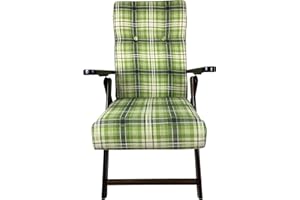 Sedam Srl Poltrona Molisana, in Legno, Sdraio Reclinabile in 4 Posizioni, Alta Qualità, 100% MADE IN ITALY (Verde T)