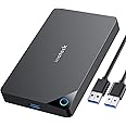 Inateck Boîtier de Disque Dur Externe USB 3.0 pour Disque Dur Externe 2,5" SATA HDD et SSD, Prise en Charge UASP, sans Outils