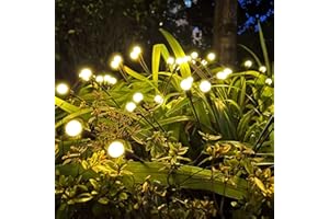 MLOQI Lampy solarne do ogrodu, 24 diody LED, solarne lampy ogrodowe do użytku na zewnątrz, na podwórko, patio, dekoracyjne (2 sztuki)