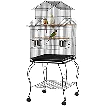 175cm Extra Large Bird Cage Rolling Metal Parrot Cage Pet Cage with Stand U