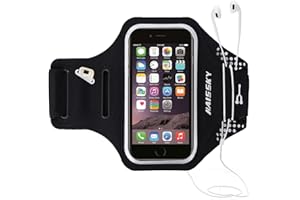 HAISSKY Schweißfest Sport Armband Universell Handyhülle iPhone,Joggen Radsport Fitness Arm Tasche -Mit Schlüsselhalter,Kabelfach,Kartenhalter,für iPhone 8/7/6/6S/SE,Galaxy S7/S6/S5 bis 5.2 Zoll